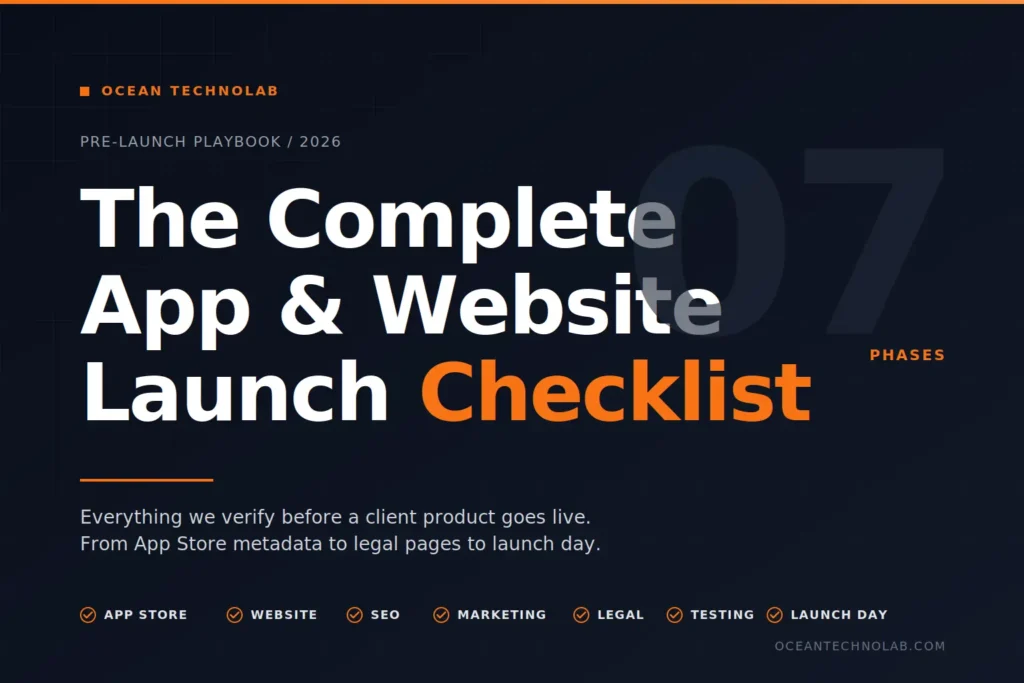 launch checklist hero The Complete App and Website Launch Checklist We Use at Ocean Technolab